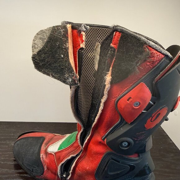 Sidi Stivali Motorcycle Boots Mens 10 Red Zip Made in Italy Alpine Stars main image 14